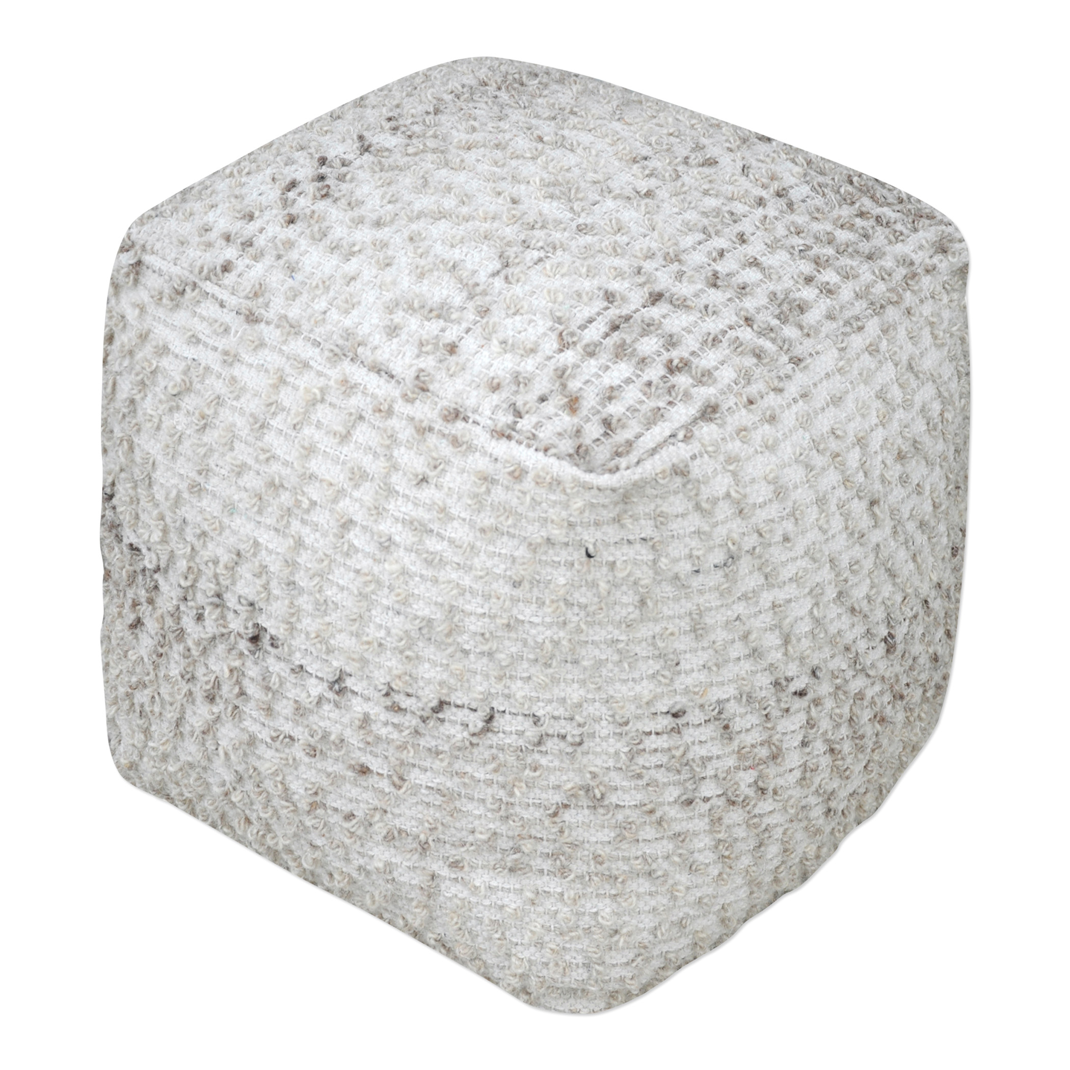 Picture of VALDA GRAY WOOL POUF